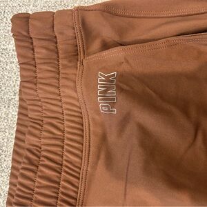 PINK ACTIVE Brown Joggers with PINK LOGO